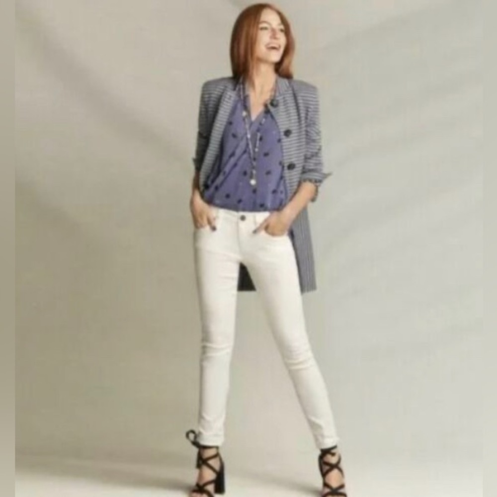CABI  Sz 4 High Skinny Jeans in White